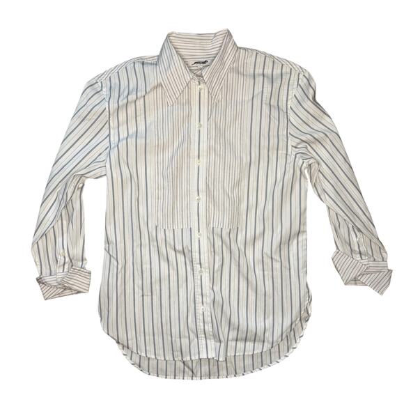 NWT Madewell Tuxedo Button-Up Shirt in Poplin SIze S - Picture 2 of 6